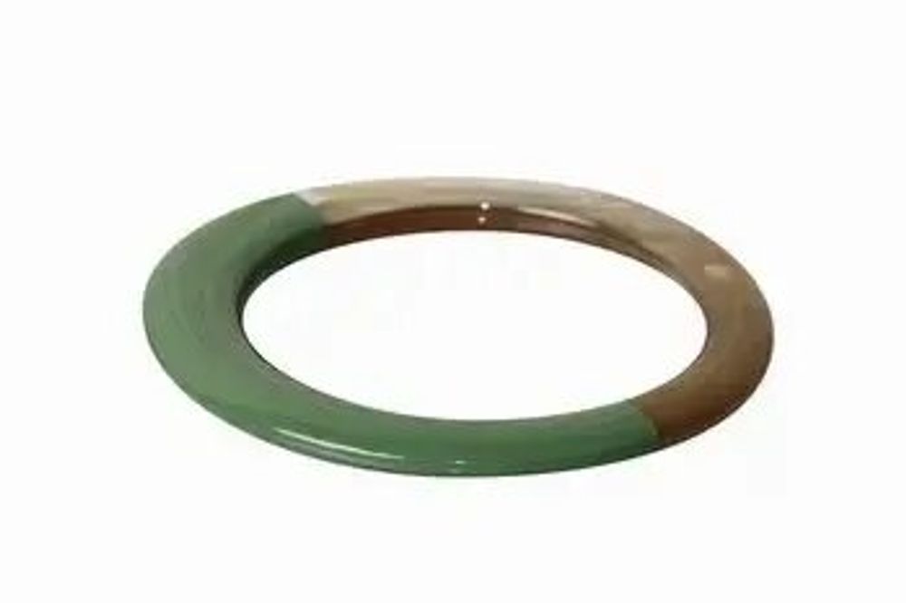 Bracelets - Broad ivory lacquered elliptical bracelet in Size M - L INDOCHINEUR X RIVÊT
