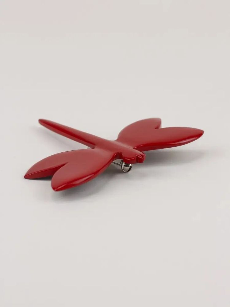 Brooches - Red lacquered dragonfly brooch - L INDOCHINEUR X RIVÊT