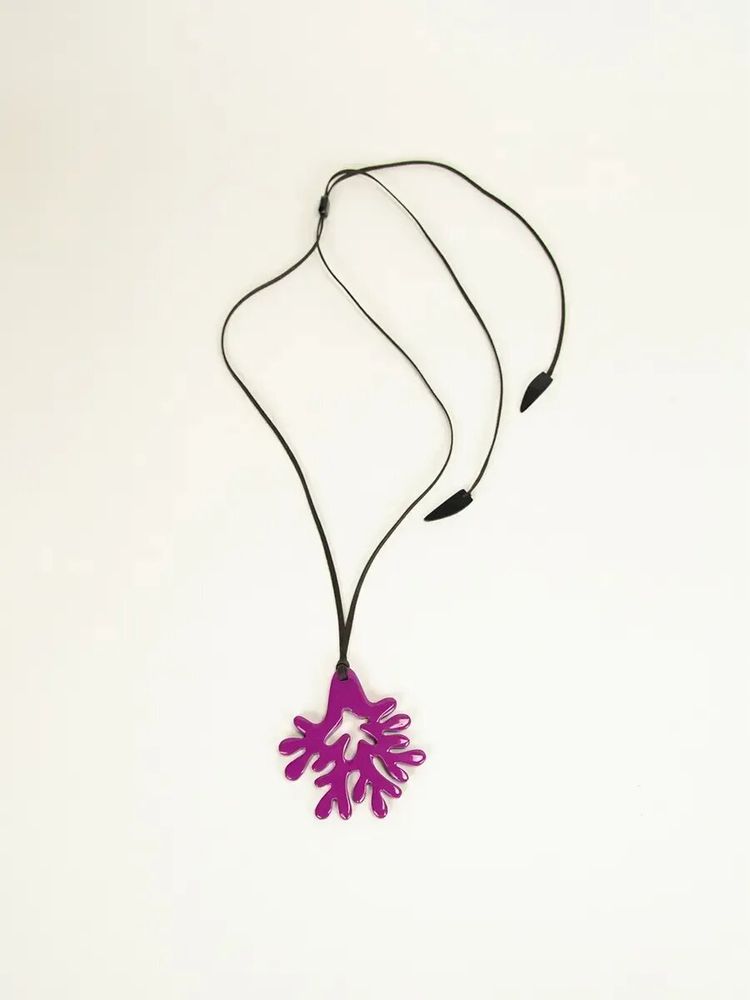 Bijoux - Pendentif grand corail laqué orange - L INDOCHINEUR X RIVÊT