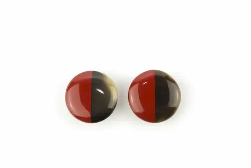Jewelry - Disc earrings with ear-clip and orange lacquer - L INDOCHINEUR X RIVÊT