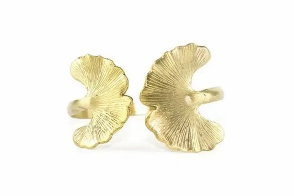 Bracelets - Bracelet ginkgo intérieur en métal argenté - L INDOCHINEUR X RIVÊT