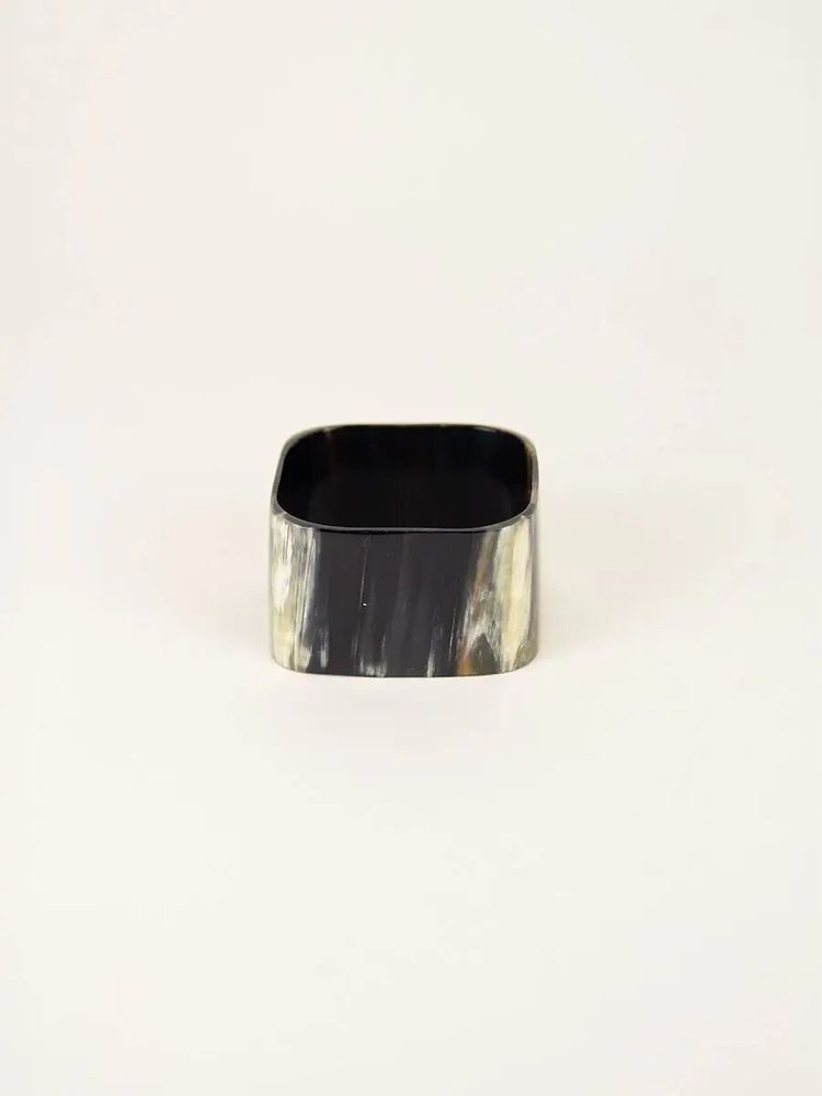 Bracelets - Cubic marbled black horn bracelet in Size M - L INDOCHINEUR X RIVÊT
