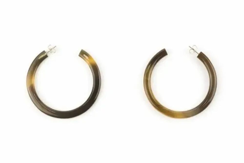 Bijoux - Boucles d'oreilles grands anneaux ouverts en sabot - L INDOCHINEUR X RIVÊT