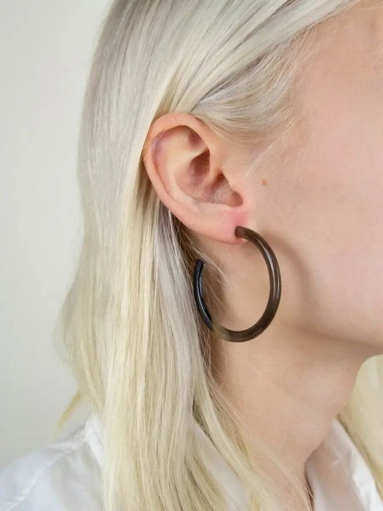 Bijoux - Boucles d'oreilles grands anneaux ouverts en sabot - L INDOCHINEUR X RIVÊT