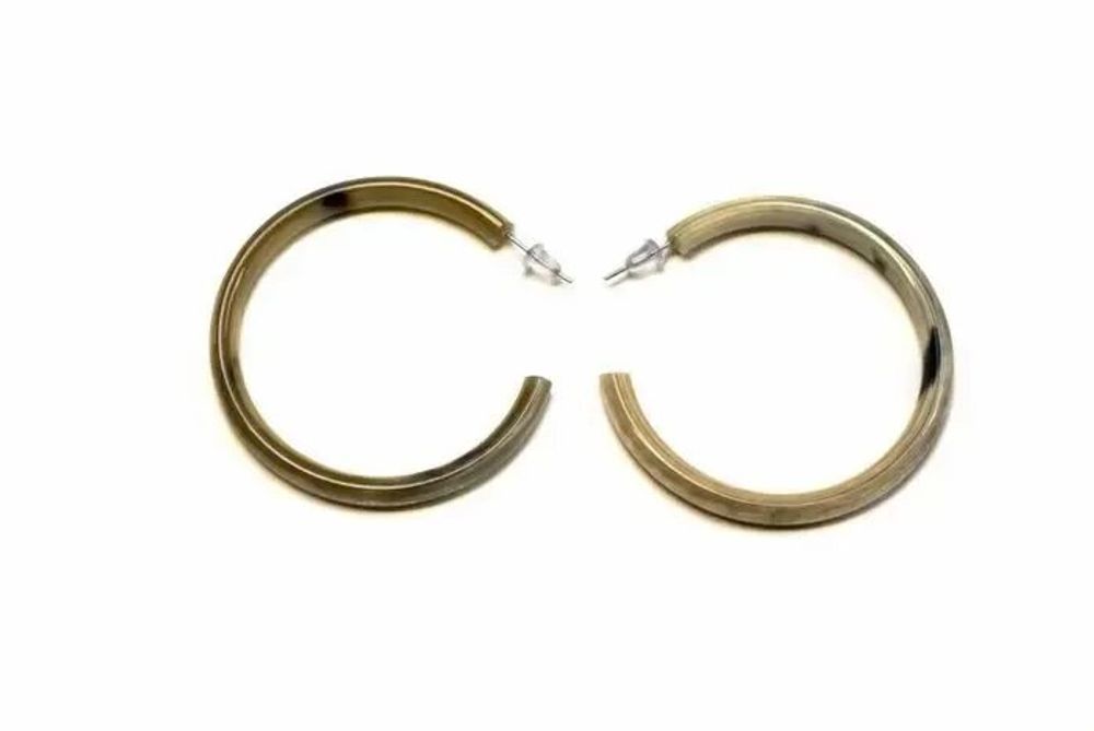 Bijoux - Boucles d'oreilles grands anneaux ouverts en sabot - L INDOCHINEUR X RIVÊT