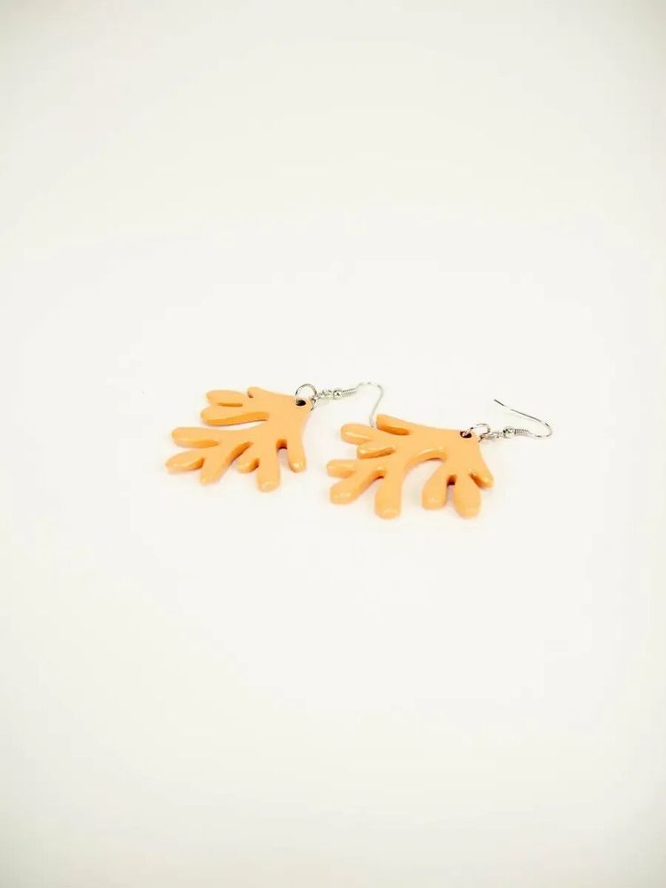Bijoux - Boucles d'oreilles corail laquées vert émeraude - L INDOCHINEUR X RIVÊT