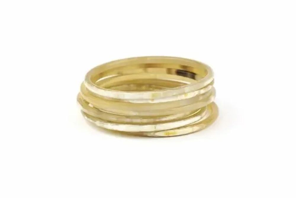 Bracelets - Bracelets semainier en corne blonde taille M - L INDOCHINEUR X RIVÊT