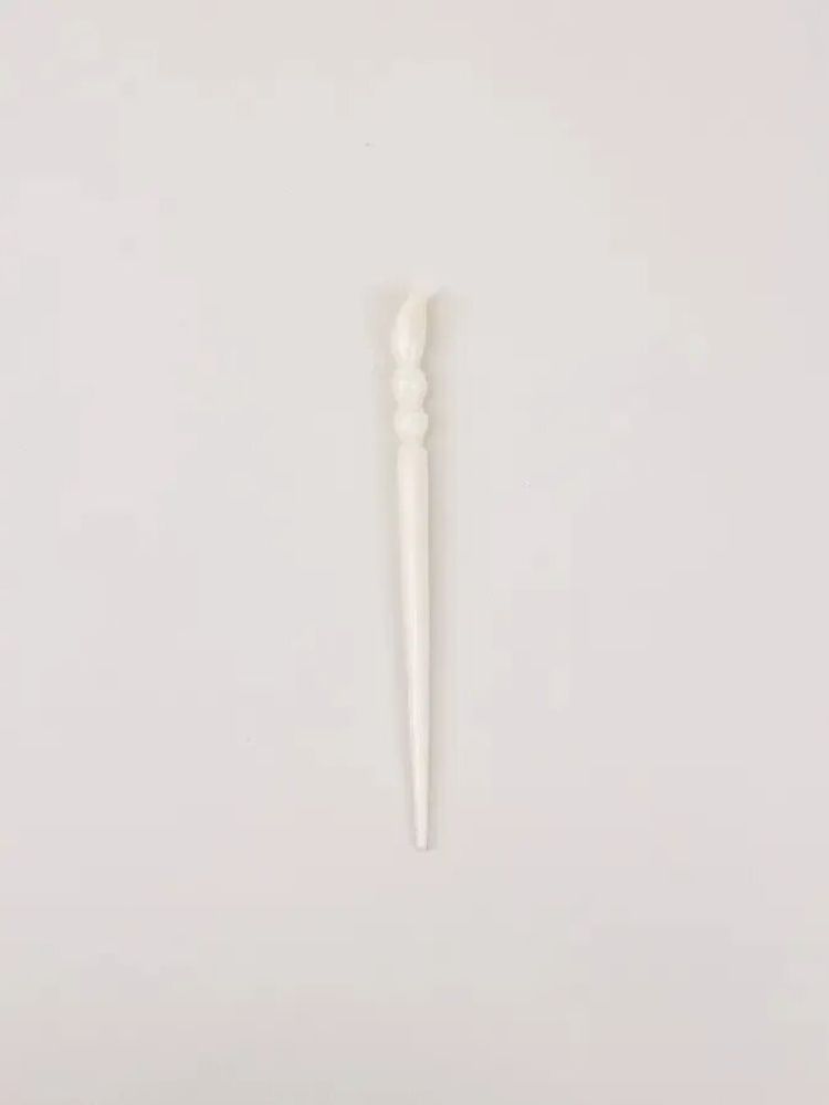 Barrettes - Bamboo-shaped hairpick in plain black horn - L INDOCHINEUR X RIVÊT