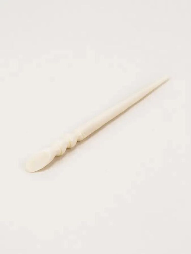 Barrettes - Bamboo-shaped hairpick in blond horn - L INDOCHINEUR X RIVÊT