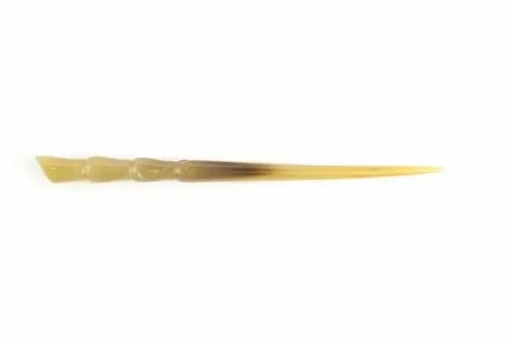 Barrettes - Bamboo-shaped hairpick in blond horn - L INDOCHINEUR X RIVÊT