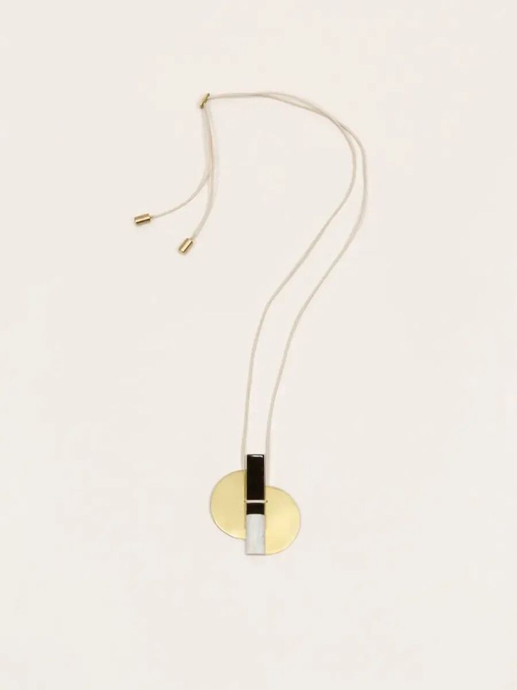 Jewelry - Stone & brass Ailes pendant - L INDOCHINEUR X RIVÊT
