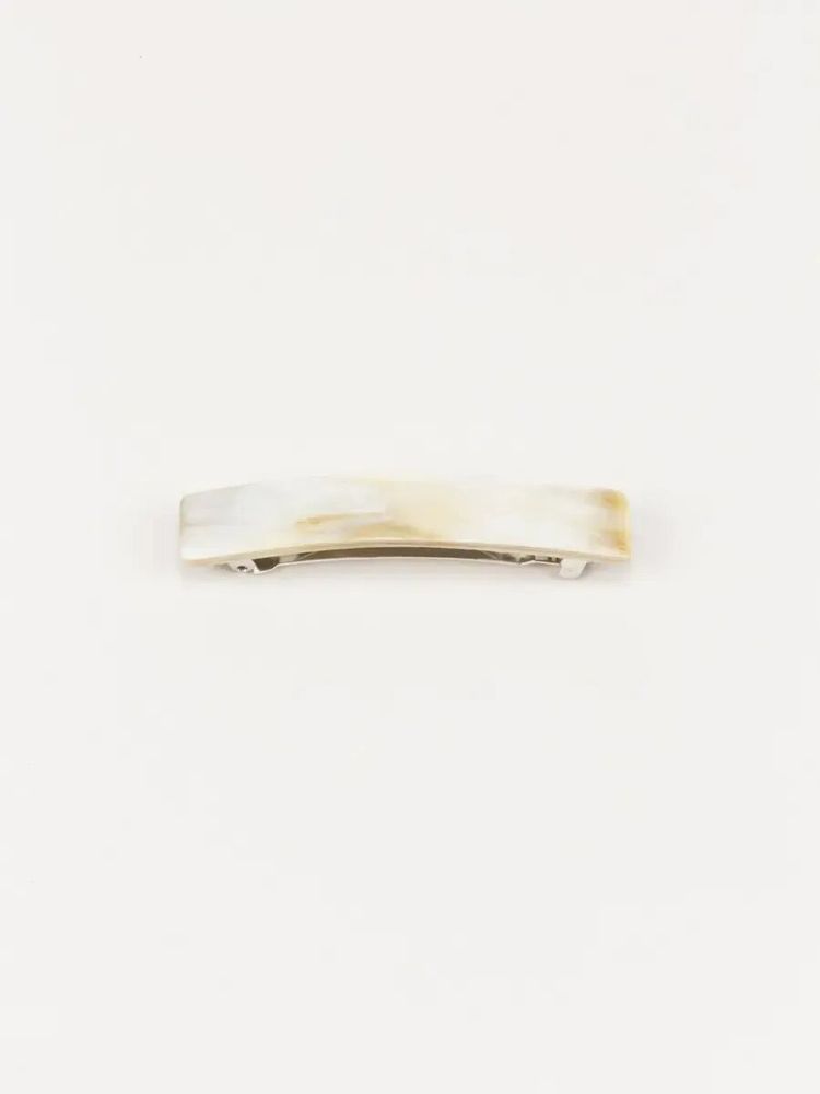 Barrettes - Small rectangular barrette in black african horn - L INDOCHINEUR X RIVÊT