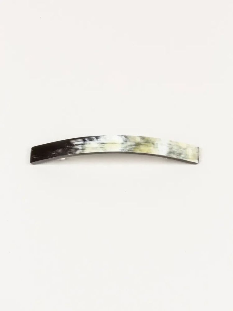 Barrettes - Long rectangular barrette in black african horn - L INDOCHINEUR X RIVÊT