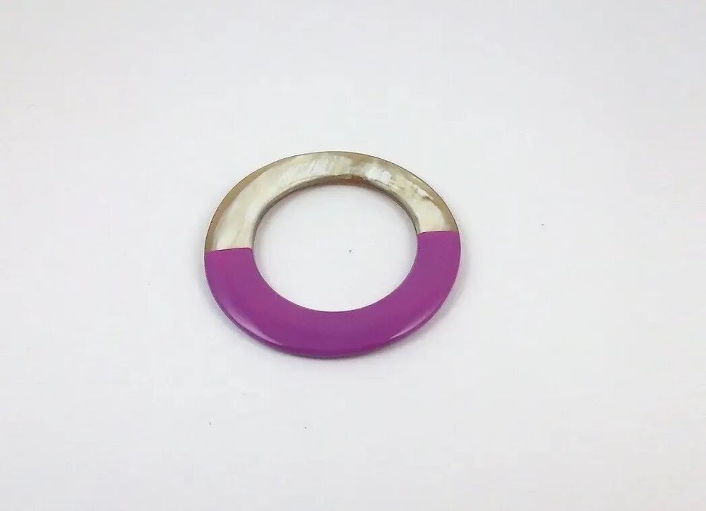 Bracelets - Broad cream coffee lacquered elliptical bracelet in Size L - L INDOCHINEUR X RIVÊT