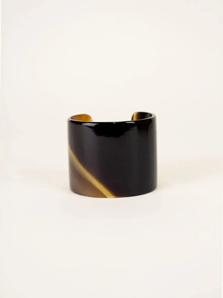 Bracelets - Manchette en corne blonde marbrée taille S - L INDOCHINEUR X RIVÊT