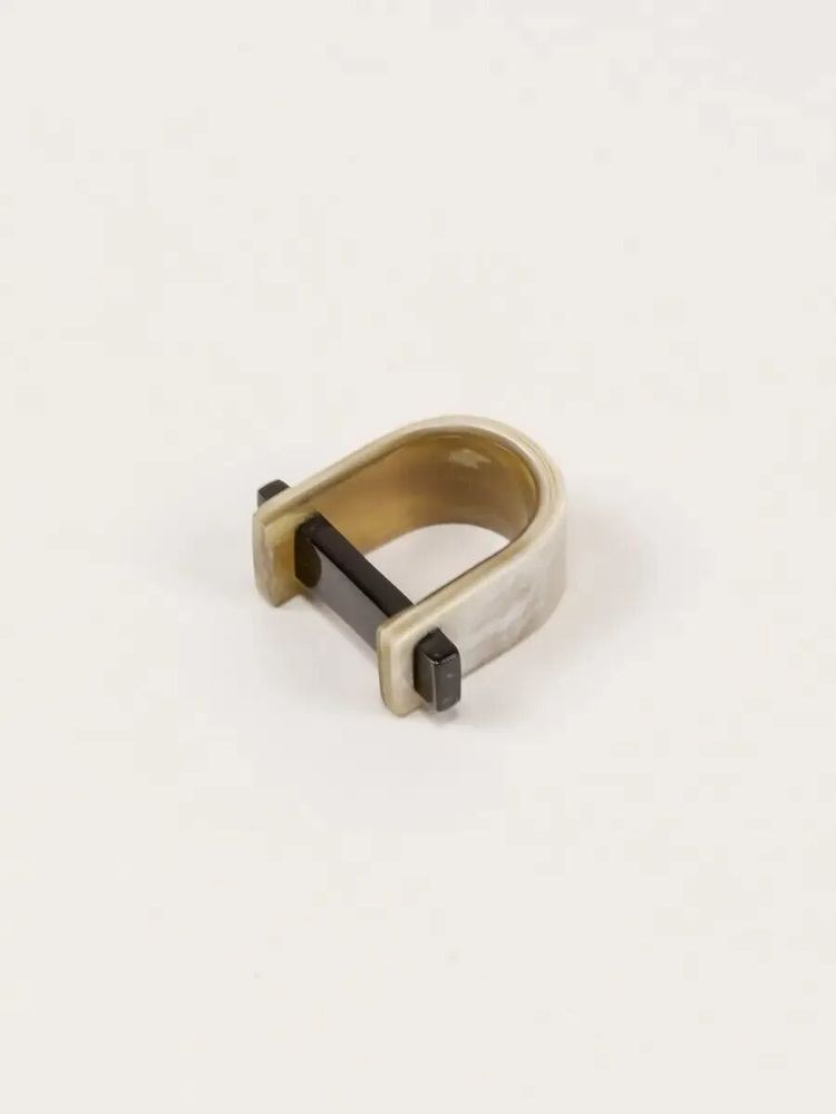 Jewelry - Canal ring in blond horn in Size M - L INDOCHINEUR X RIVÊT