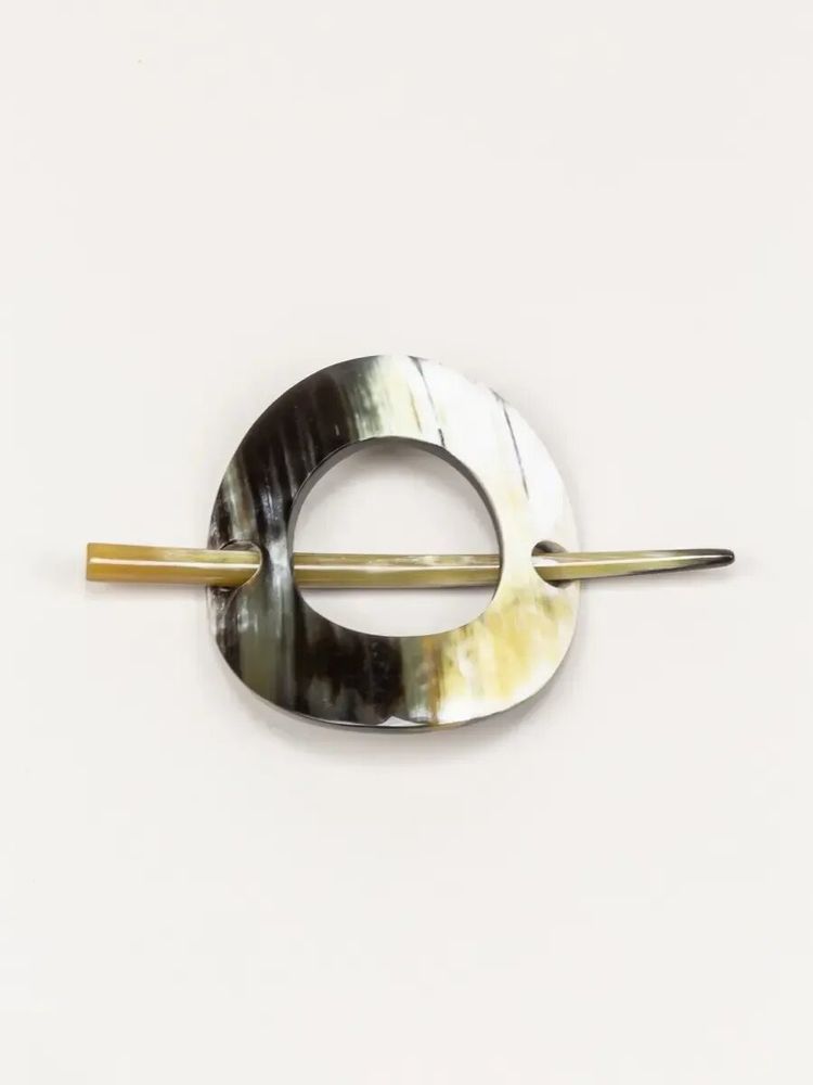 Accessoires cheveux - Cache chignon anneau rond en corne blonde - L INDOCHINEUR X RIVÊT