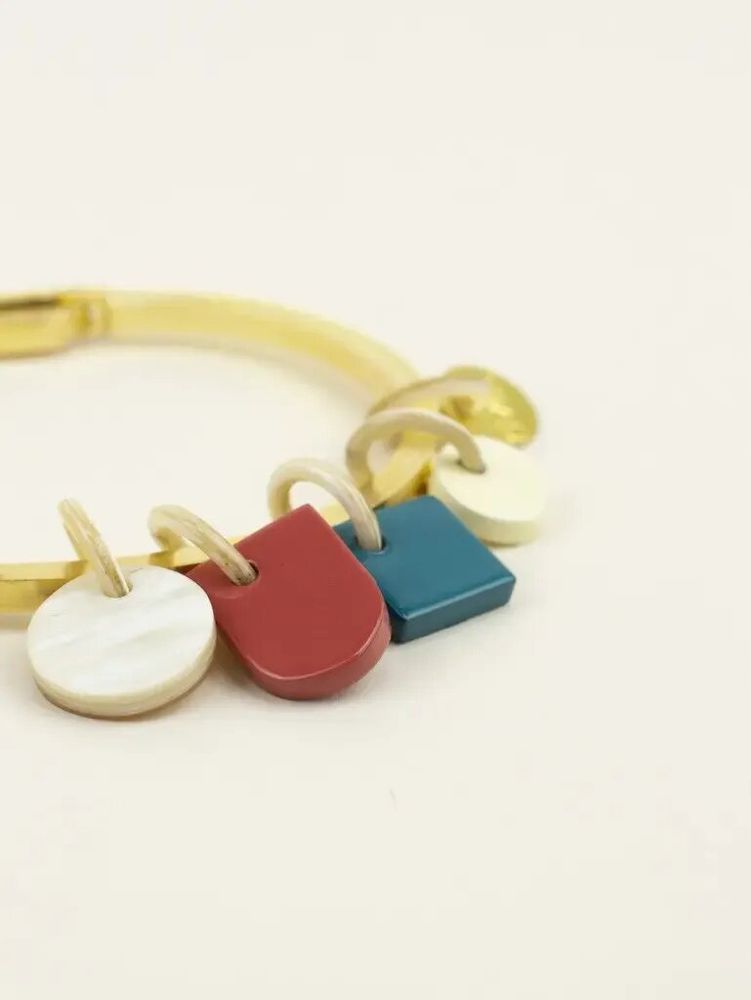 Bracelets - Bracelet Forêt en laiton naturel avec 4 pampilles - L INDOCHINEUR X RIVÊT