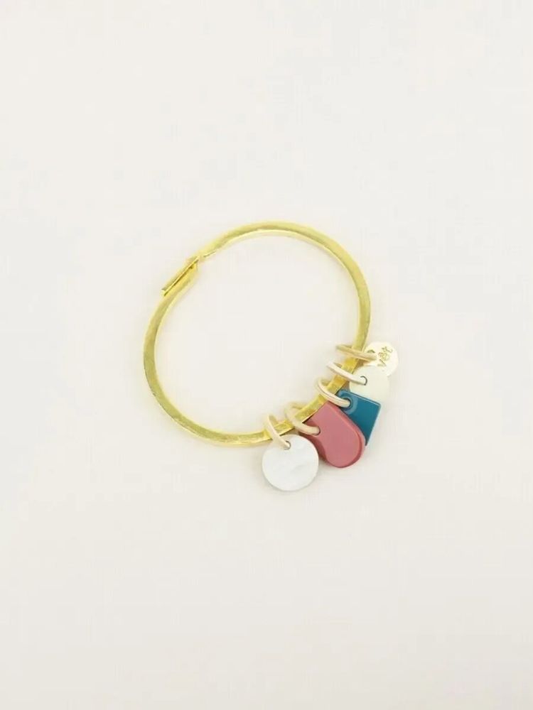 Bracelets - Bracelet Forêt en laiton naturel avec 4 pampilles - L INDOCHINEUR X RIVÊT