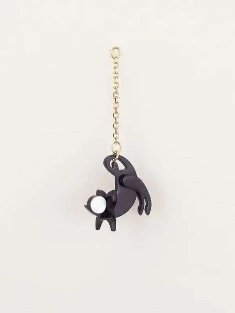 Jewelry - Rat ear charm in black horn and mother-of-pearl - L INDOCHINEUR X RIVÊT