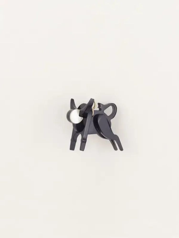 Jewelry - Buffalo charm for necklace in black horn and mother-of-pearl - L INDOCHINEUR X RIVÊT