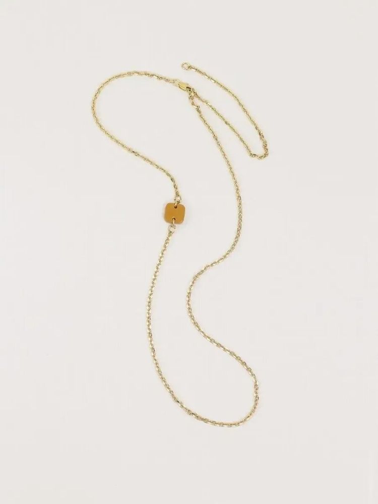Jewelry - Metal chain in brass and gray lacquer - L INDOCHINEUR X RIVÊT