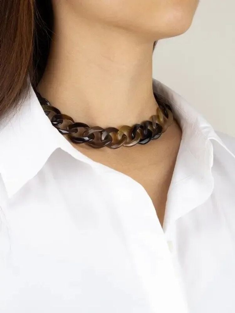 Jewelry - Fine scales short necklace in hoof - L INDOCHINEUR X RIVÊT