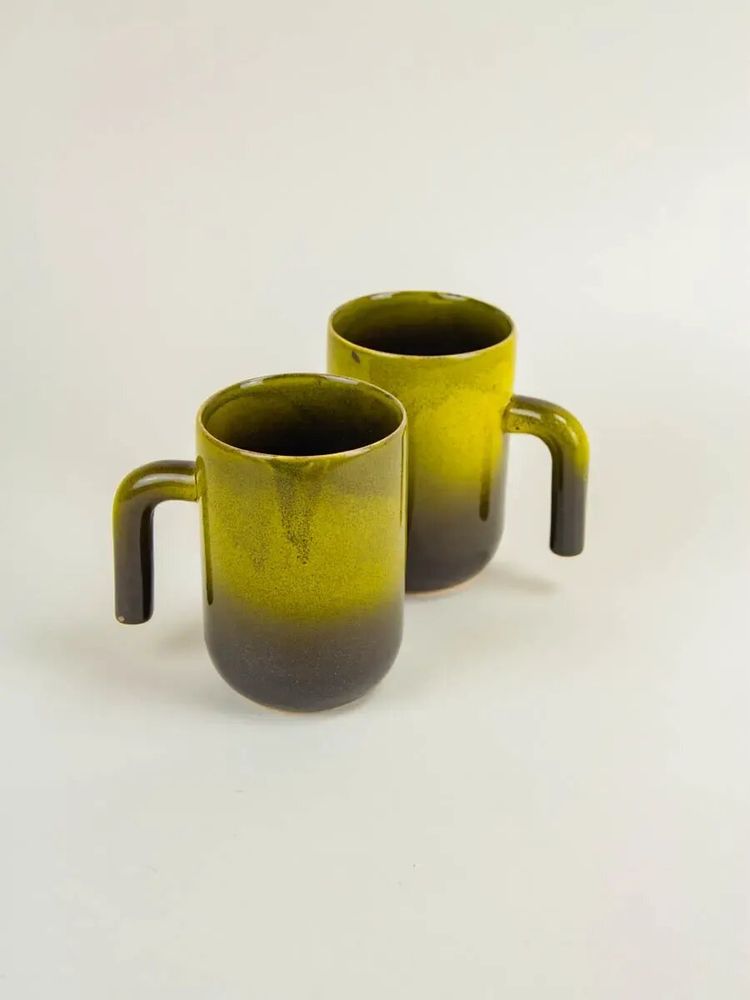 Tea and coffee accessories - Set of 2 red Hoa Bien mugs in ceramic, 300ml - L INDOCHINEUR X RIVÊT
