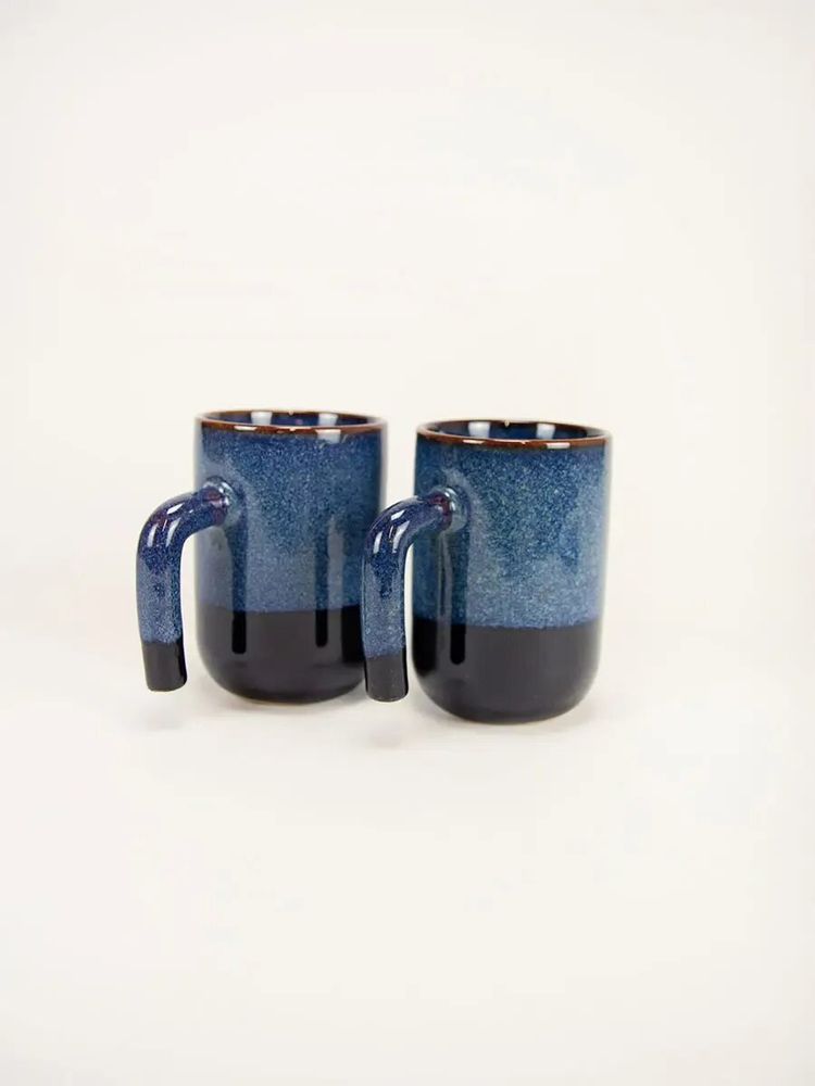 Tea and coffee accessories - Set of 2 red Hoa Bien mugs in ceramic, 300ml - L INDOCHINEUR X RIVÊT