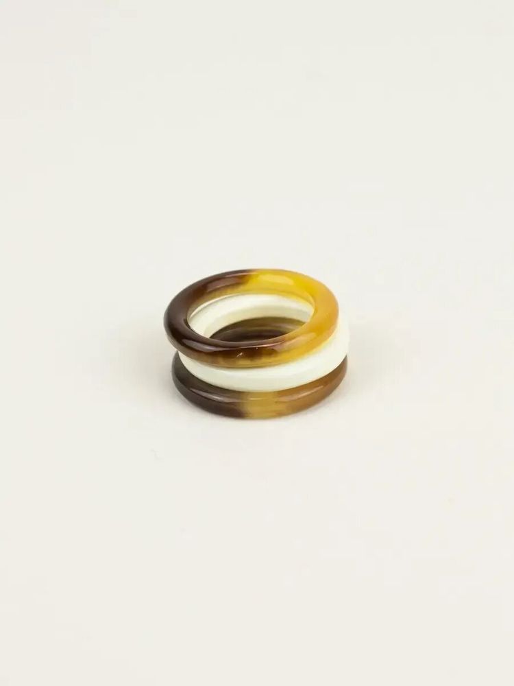 Jewelry - Set of 3 ivory clog rings in Size S - L INDOCHINEUR X RIVÊT