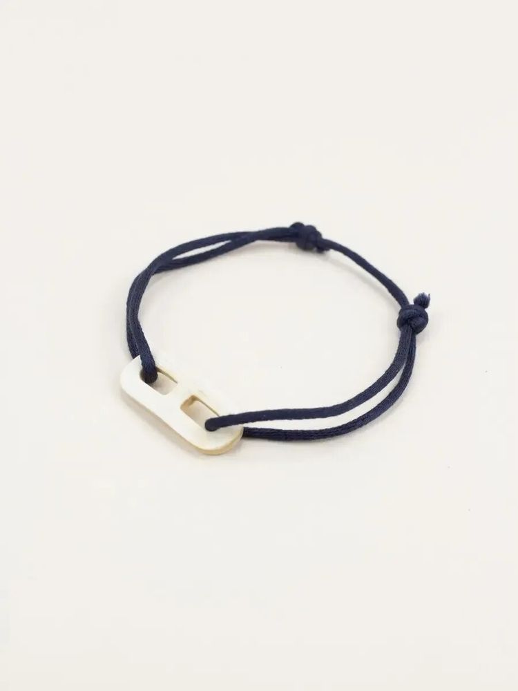 Bracelets - Bracelet fil oval 2 trous en corne blonde - L INDOCHINEUR X RIVÊT
