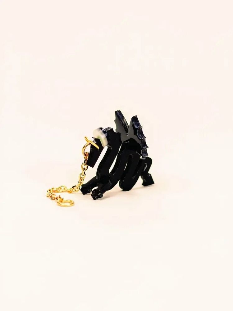Jewelry - Dragon ear charm in black horn and mother-of-pearl - L INDOCHINEUR X RIVÊT