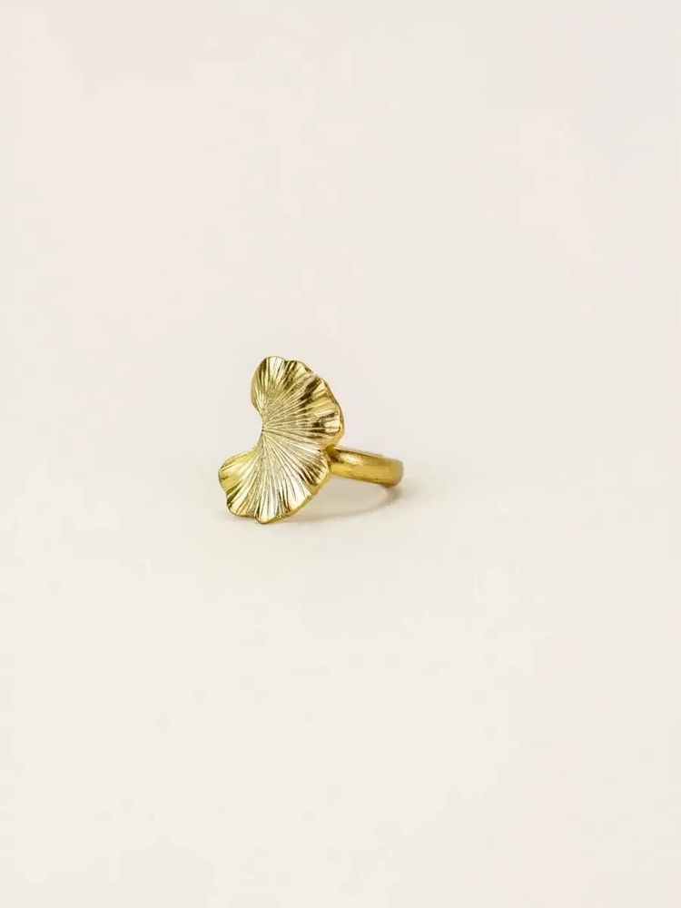 Jewelry - Gingko ring in brass and silver plated - L INDOCHINEUR X RIVÊT