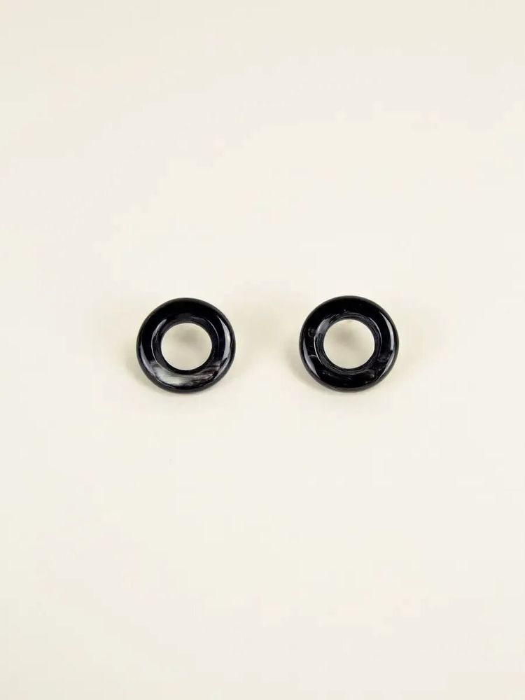 Bijoux - Boucles d'oreilles Auréole en corne marbrée - L INDOCHINEUR X RIVÊT