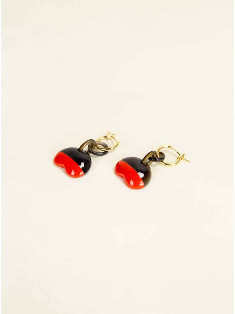 Jewelry - Feve brass hoop earrings in blond horn - L INDOCHINEUR X RIVÊT