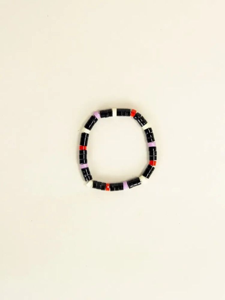 Bracelets - Pastilles elastic bracelet in blond horn - L INDOCHINEUR X RIVÊT