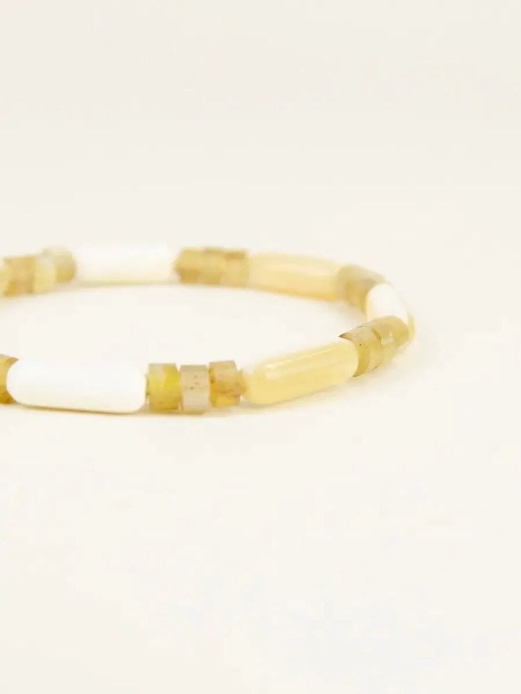 Bracelets - Gelule elastic bracelet in blond horn - L INDOCHINEUR X RIVÊT