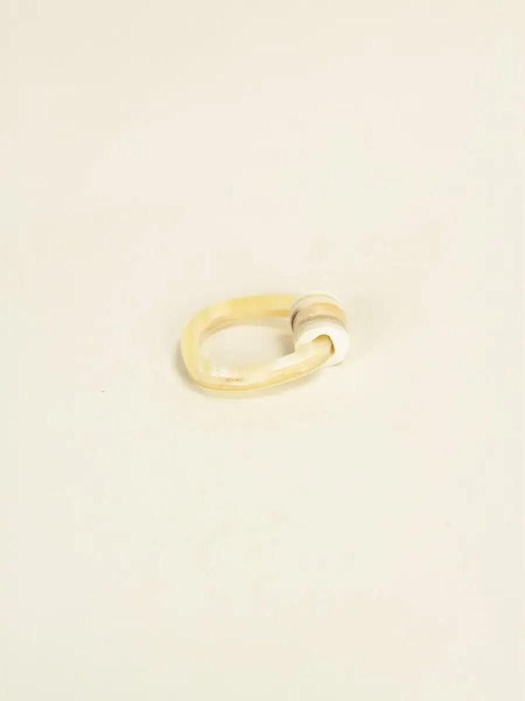 Bijoux - Bague Chouchou en sabot et laque tricolore taille L - L INDOCHINEUR X RIVÊT