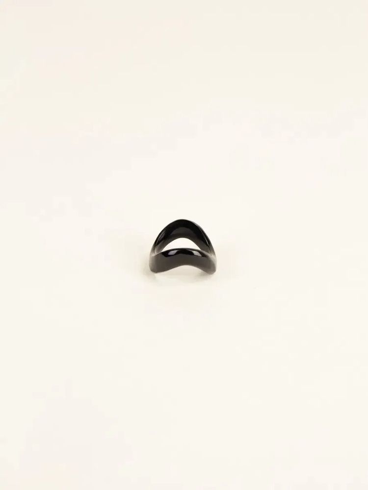 Bijoux - Bague Onde en corne marbrée taille L - L INDOCHINEUR X RIVÊT