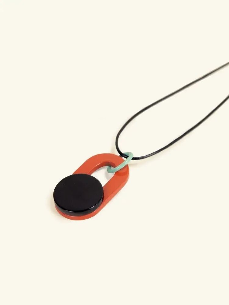 Jewelry - Bacchia pendant in horn and black cord lacquer - L INDOCHINEUR X RIVÊT