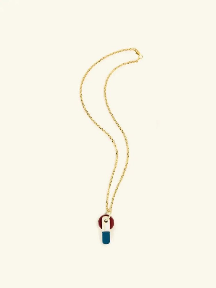 Jewelry - Arene pendant in horn and lacquer with black cord - L INDOCHINEUR X RIVÊT