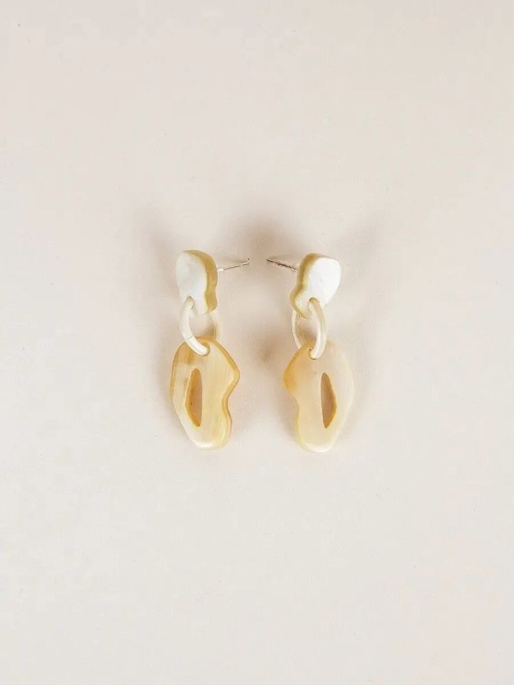 Jewelry - Blond horn Atome earrings - L INDOCHINEUR X RIVÊT