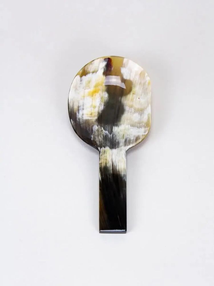 Kitchen utensils - Black horn with yellow lacquer rice spoon - L INDOCHINEUR X RIVÊT