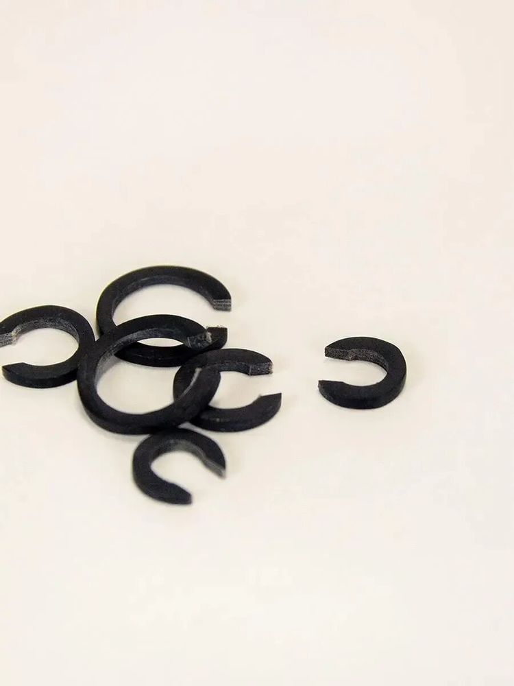 Jewelry - Set of 3 flat earcuffs in marbled black horn 14-18-20 mm - L INDOCHINEUR X RIVÊT