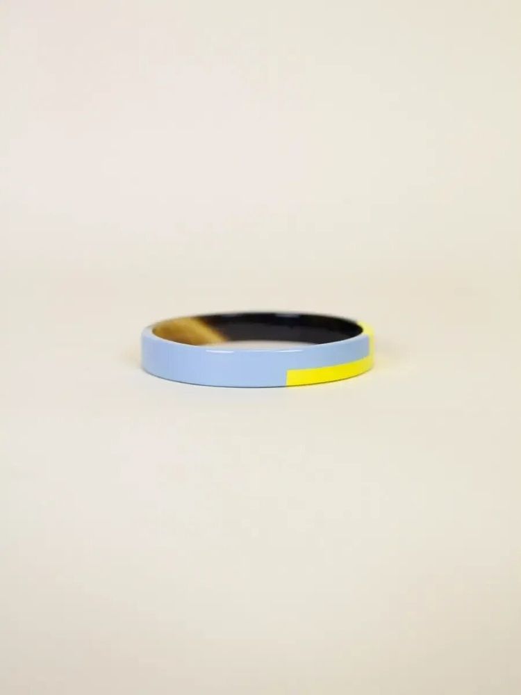 Bracelets - Thin bangle in hoof and orange-green lacquer, size S - L INDOCHINEUR X RIVÊT