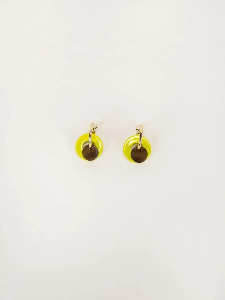 Jewelry - Pellet earrings in hoof with orange lacquer - L INDOCHINEUR X RIVÊT