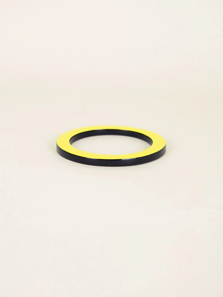 Bracelets - Jonc en corne et laque jaune taille M - L INDOCHINEUR X RIVÊT