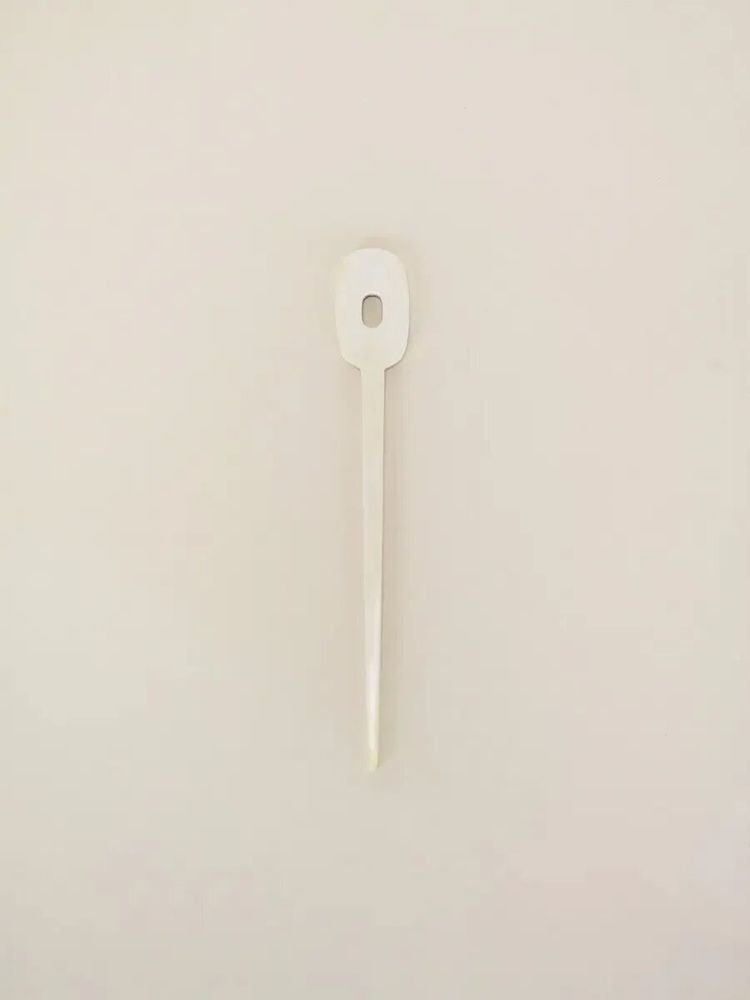 Barrettes - Oval hairpin in blond horn - L INDOCHINEUR X RIVÊT