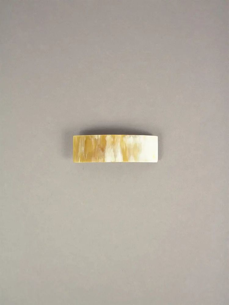 Barrettes - Rectangular barette in blond horn - L INDOCHINEUR X RIVÊT