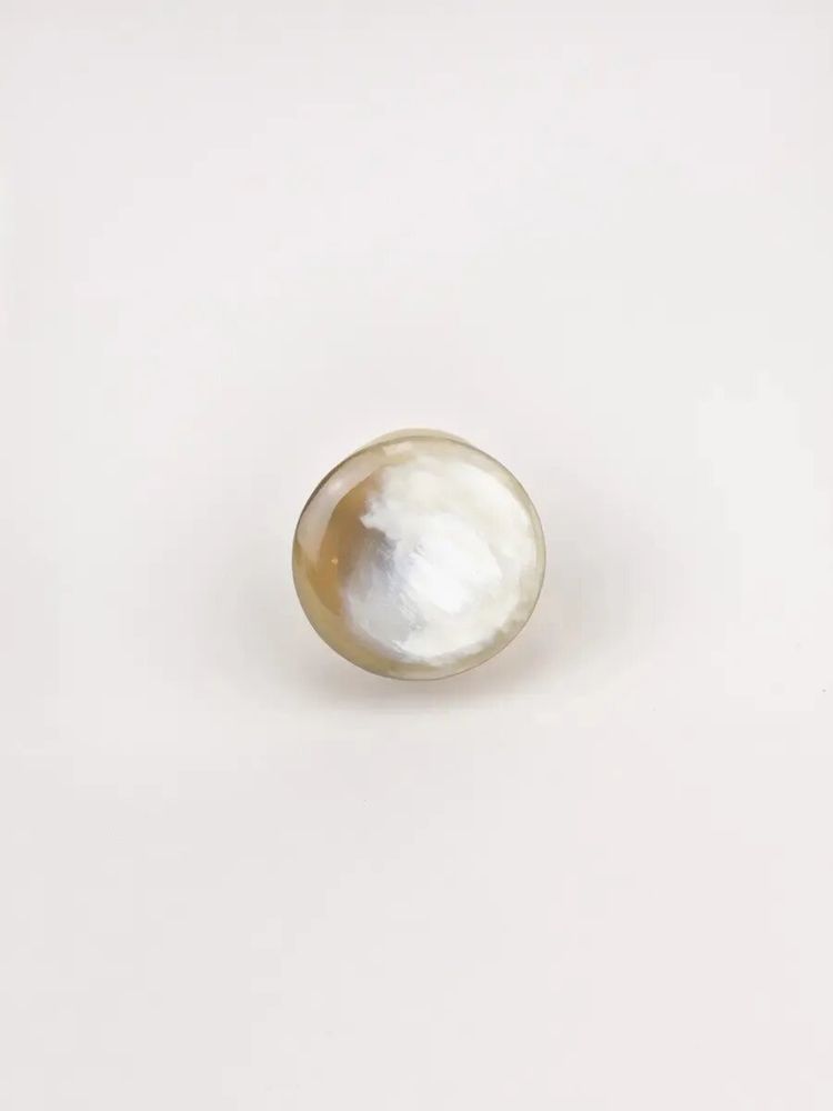 Mounting accessories - Straigt-edge hook in black and white horn, size M - L INDOCHINEUR X RIVÊT